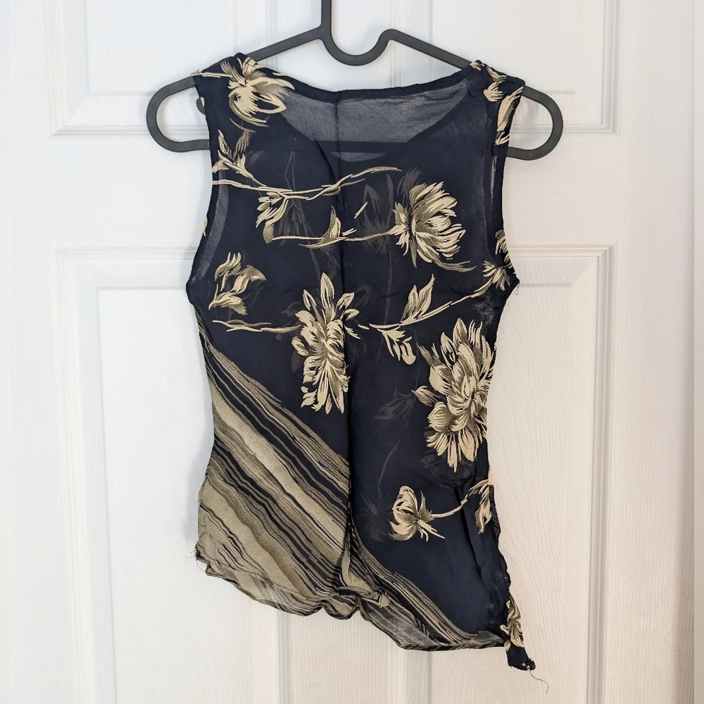 One-of-a-Kind Custom Floral Chiffon Tank - Picture 3 of 6